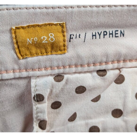 ANTHROPOLOGIE Pilcro and the Letterpress Hyphen Pants Womens 28 Light Pink Peach - Picture 4 of 5